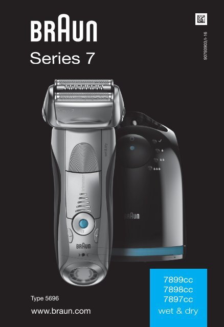 Braun 790cc-6, 790cc-7, 797cc-7, 799cc-6, 799cc-7, 7897cc, 7898cc, 7899cc - 7899cc,  7898cc,  7897cc,  Series 7 Manual (UK, FR, PL, CZ, SK, HU, HR, SL, TR, RO, MD, BG, RU, UA, ARAB)