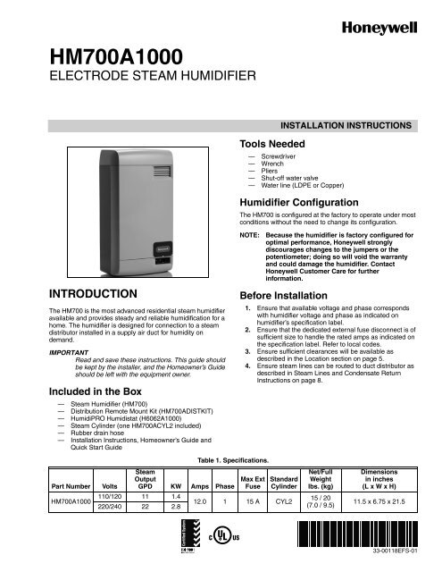 Prestige Honeywell Steam Humidifier Wiring Diagram