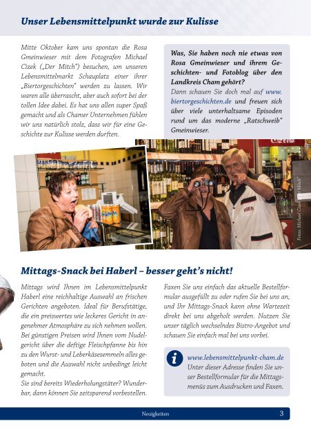 s‘blaue Heftl - Haberl Kundenmagazin Ausgabe 2 / 02.11.2016