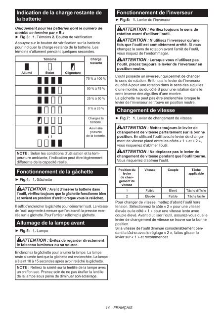 Makita Perceuse visseuse 18 V Li-Ion &Oslash; 13 mm (Machine seule) - DDF482Z - Notice