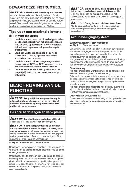 Makita Perceuse visseuse 18 V Li-Ion &Oslash; 13 mm (Machine seule) - DDF482Z - Notice