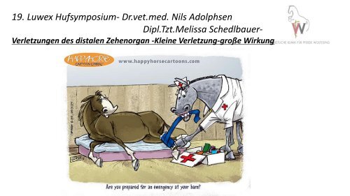 Verletzungen des distalen Zehenorgans - Kleine Verletzung - große Wirkung