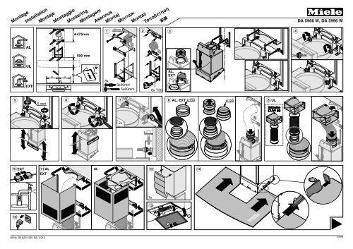 Miele PUR 98 W - Plan de montage