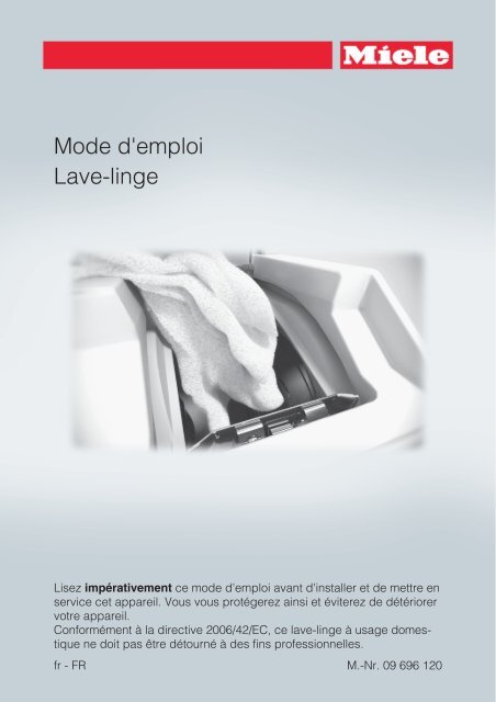 Notice lave linge miele novotronic