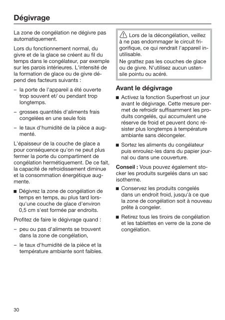 Miele FN 26062 ws - Mode d'emploi et instructions de montage