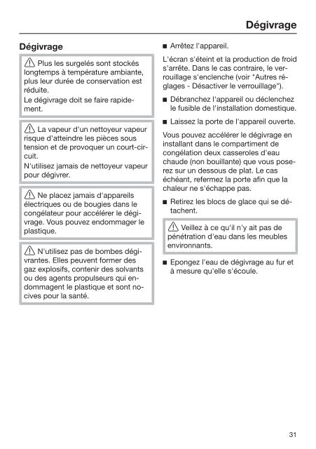 Miele FN 26062 ws - Mode d'emploi et instructions de montage