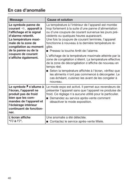 Miele FN 26062 ws - Mode d'emploi et instructions de montage