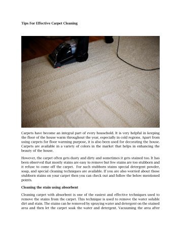 Tips for Effective Carpet Cleaning In Vancouver
