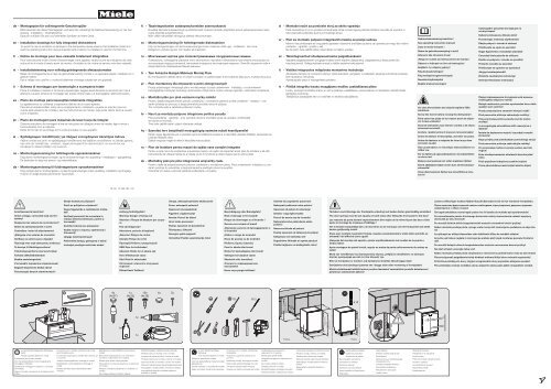 Miele G 4992 SCVi Jubilee - Plan de montage