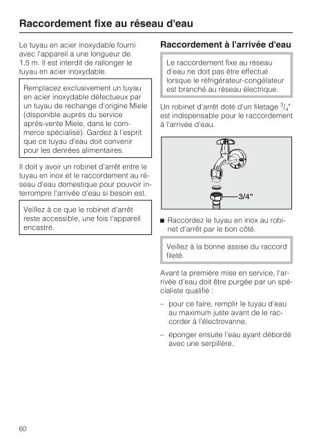 Miele KFN 11923 SD-2 - Mode d'emploi et instructions de montage