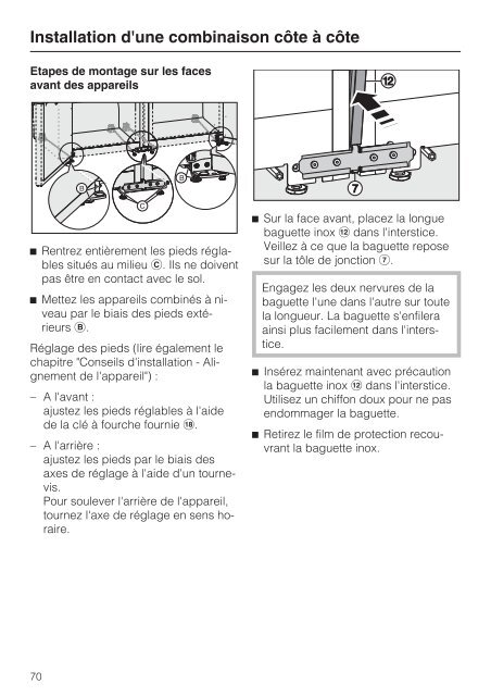 Miele KFN 11923 SD-2 - Mode d'emploi et instructions de montage