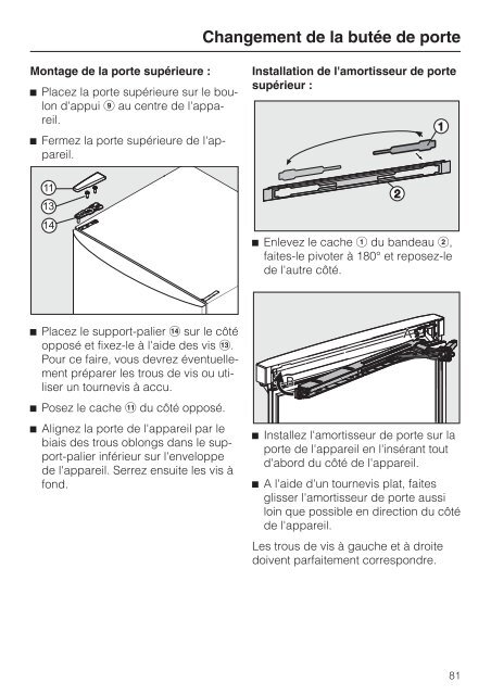 Miele KFN 11923 SD-2 - Mode d'emploi et instructions de montage