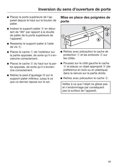 Miele KFN 29233 D edt/cs - Mode d'emploi et instructions de montage