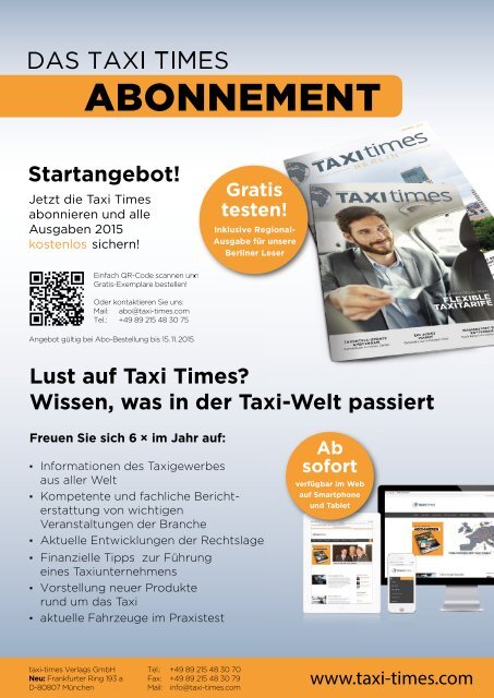 Taxi Times Berlin - Juni 2015
