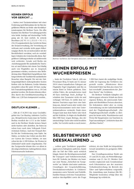 Taxi Times Berlin - August 2015