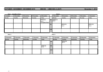 OCTOBER / NOVEMBER / DECEMBER 2016 MBCHB I (MBCHEX) A (ECP) November 1 2016