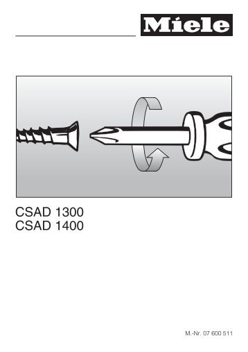 Miele CSAD 1400 - Notice de montage