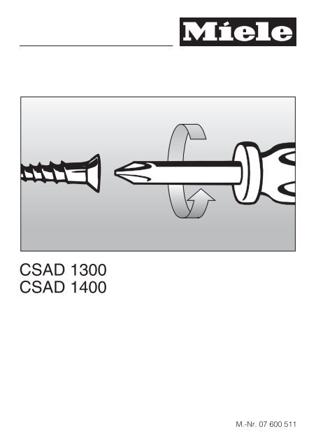 Miele CSAD 1400 - Notice de montage