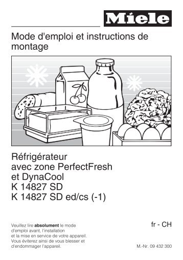 Miele K 12012 S-2 - Mode d'emploi et instructions de montage