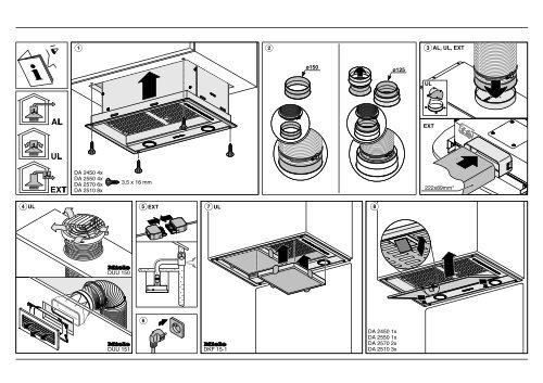 Miele DA 2550 - Plan de montage