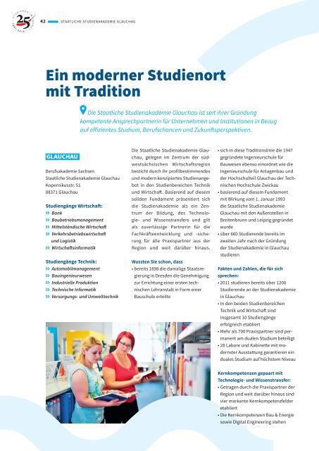 Berufsakademie Sachsen | 25 Jahre Studieren im Markt
