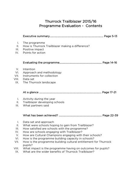 Thurrock Trailblazer Evaluation 2015/16