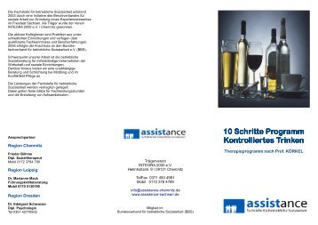 10 Schritte Programm Kontrolliertes Trinken - Assistance Chemnitz