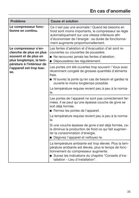 Miele KFN 29233 D ws - Mode d'emploi et instructions de montage