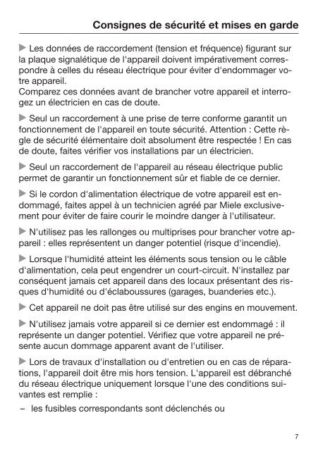 Miele KFN 29233 D ws - Mode d'emploi et instructions de montage