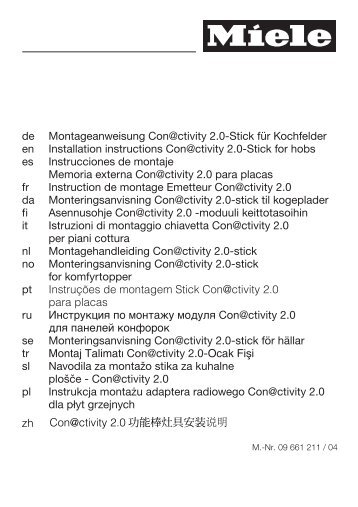 Miele DA 2690 EXTERN - Notice de montage