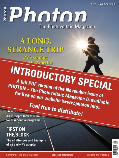 INTRODUCTORY SPECIAL INTRODUCTORY ... - PHOTON Info