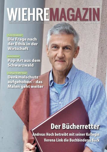 Wiehre Magazin, Ausgabe Unterwiehre (November 2016)