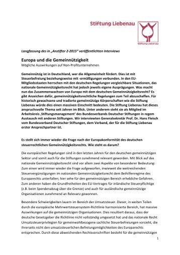 Langerfassung Interview Gemeinnützigkeit