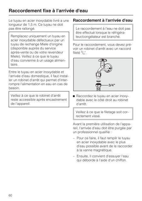 Miele KFN 11923 SD-2 - Mode d'emploi et instructions de montage