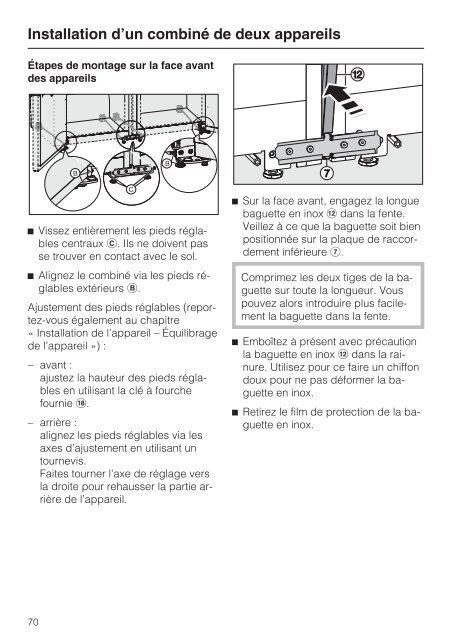 Miele KFN 11923 SD-2 - Mode d'emploi et instructions de montage