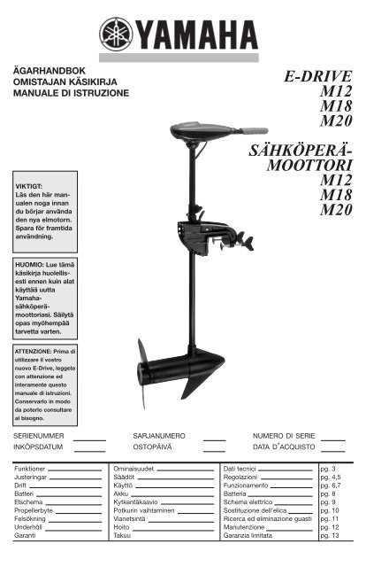Yamaha M18 - 2015 - Manuale d'Istruzioni Italiano