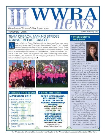 November 2016 Newsletter