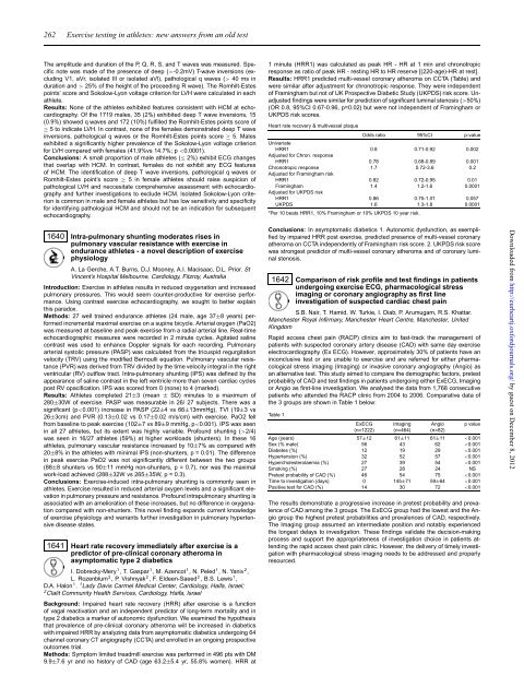 Monday, 1 September 2008 - European Heart Journal