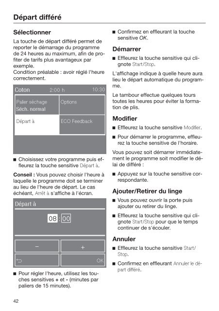 Miele TMG640 WP SFinish&amp;Eco - Mode d'emploi