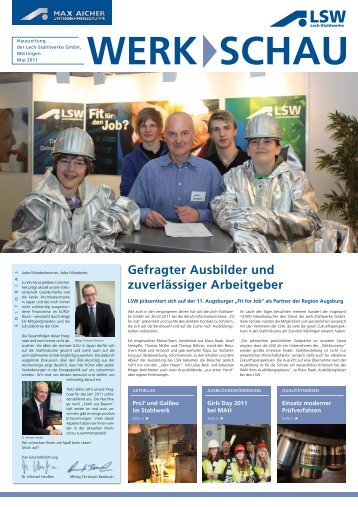 Gefragter Ausbilder und zuverlässiger Arbeitgeber - LSW Lech ...