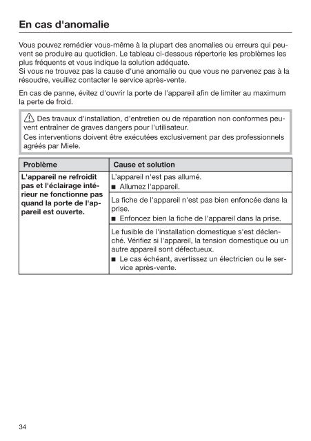 Miele KFN 29233 D bb - Mode d'emploi et instructions de montage