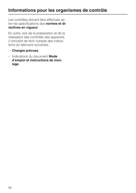 Miele KFN 12823 SD-1 - Mode d'emploi et instructions de montage