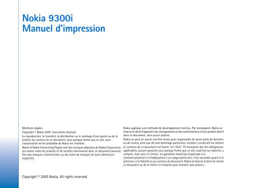 Nokia 9300i - Nokia 9300i Guide dutilisation