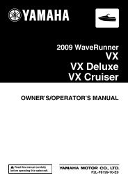 Yamaha VX - 2009 - Manuale d'Istruzioni English