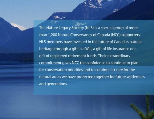 2016 Nature Legacy Society Recognition List