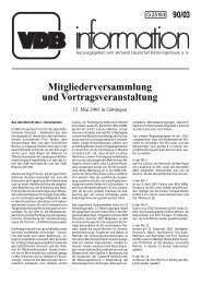 Mitgliederversammlung und Vortragsveranstaltung - VDB - Verband ...