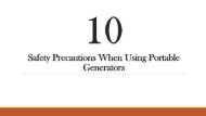 10 Safety Precautions When Using Portable Generators 