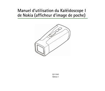 Nokia Kaleidoscope I - Nokia Kaleidoscope I mode d'emploi