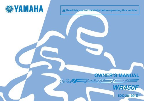 Yamaha WR450F - 2013 - Manuale d'Istruzioni English