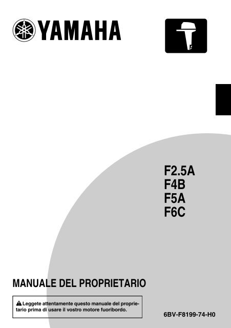 Yamaha F6C - 2014 - Manuale d'Istruzioni Italiano